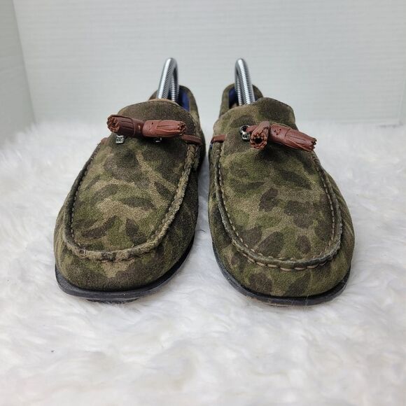 Ted Baker Brently Men's Loafer Size 9 Driving Tassel Loafer Camo Suede Shoes - Picture 2 of 10